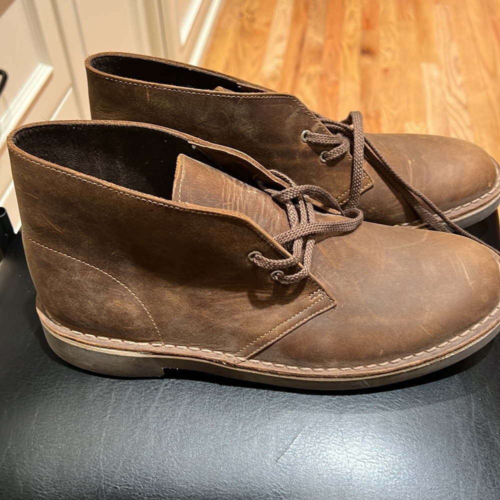 New Clarks men’s leather Busharce chukka boot.